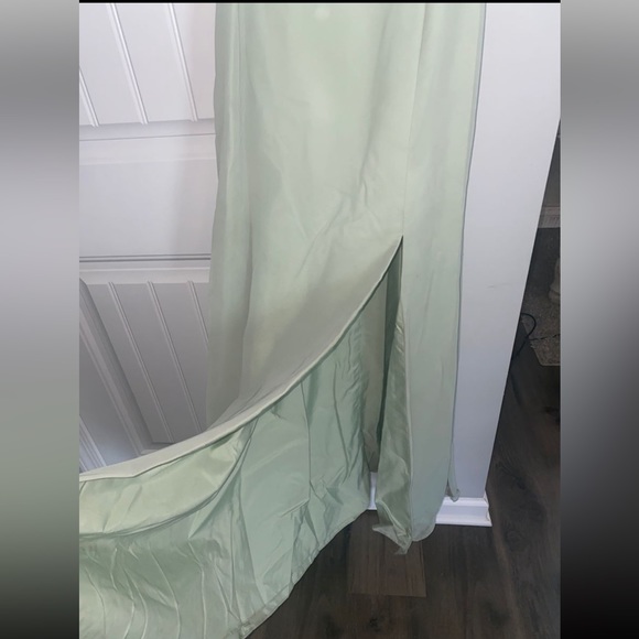 Azazie sage green formal dress - Picture 2 of 3